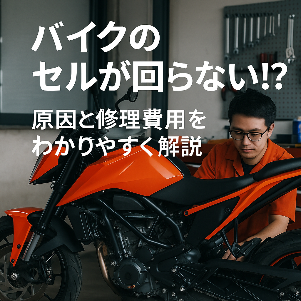 バイクのセルが回らない時の原因と修理費用の説明画像